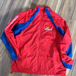 Vintage Budweiser Zipup Windbreaker Jacket